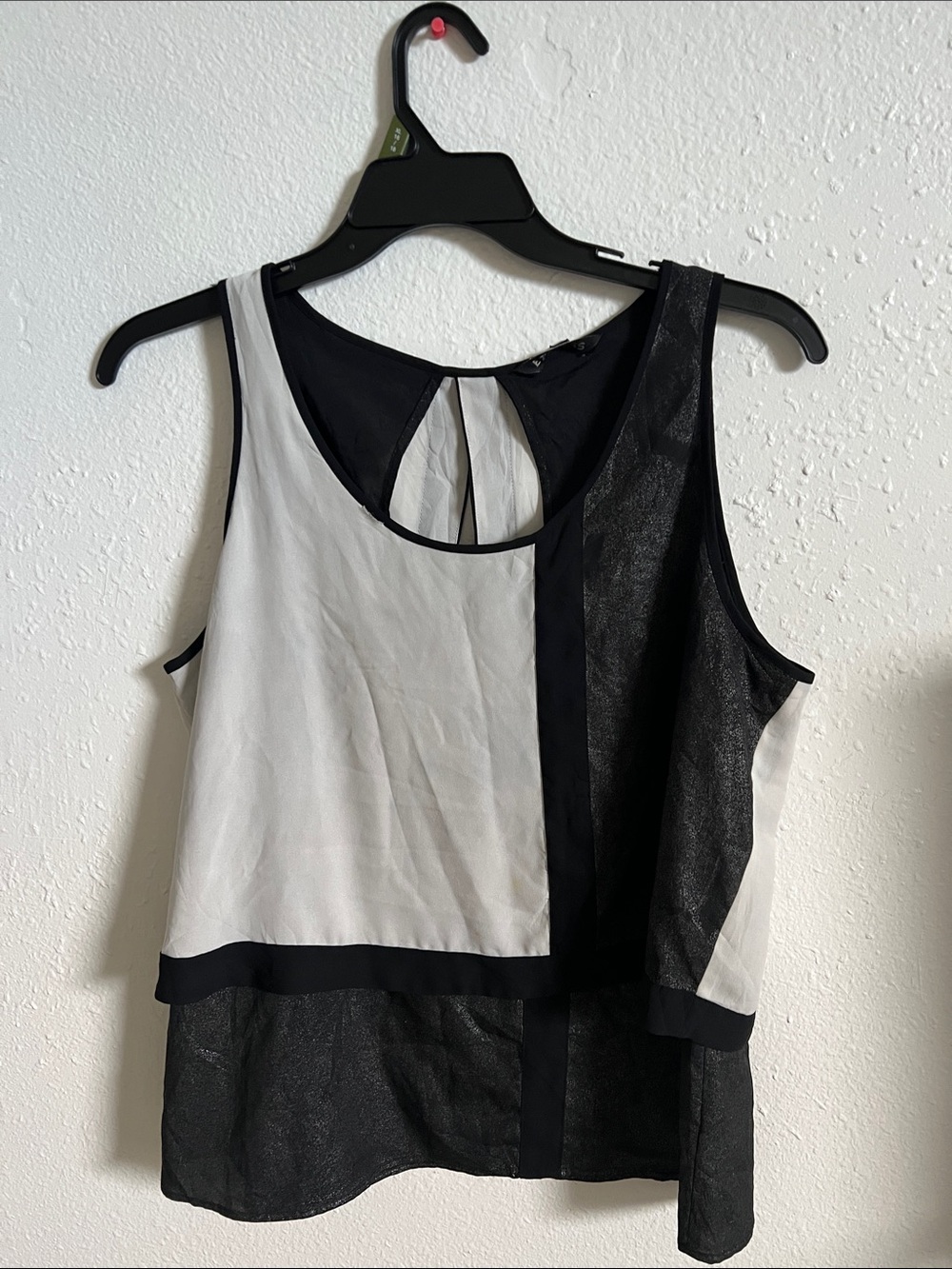 Express Black and White Colorblock Sleeveless Camisole